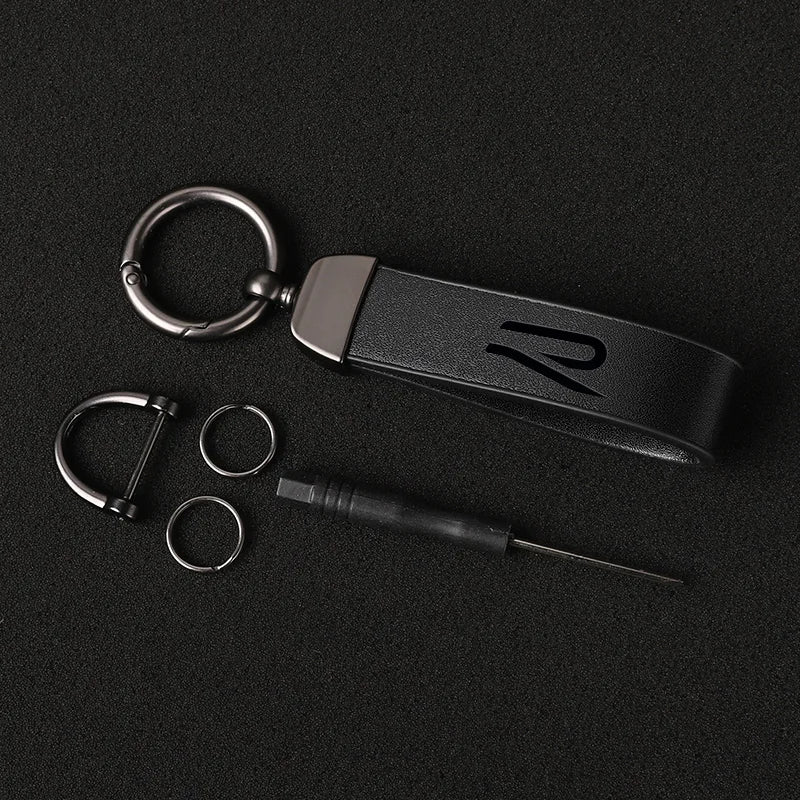 Porte-clés Premium en Cuir – Style Sport R | Accessoire Voiture