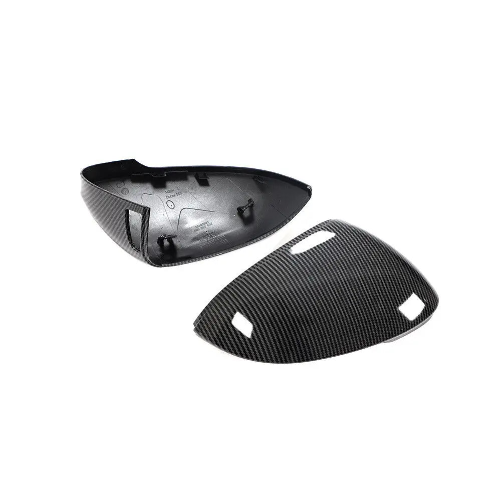 Coques de rétroviseurs Golf 8 GTI / R – Compatibles Side Assist (Noir brillant / Carbone)