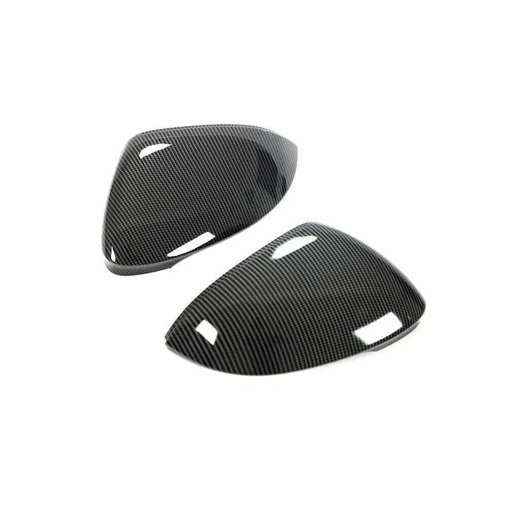 Coques de rétroviseurs Golf 8 GTI / R – Compatibles Side Assist (Noir brillant / Carbone)